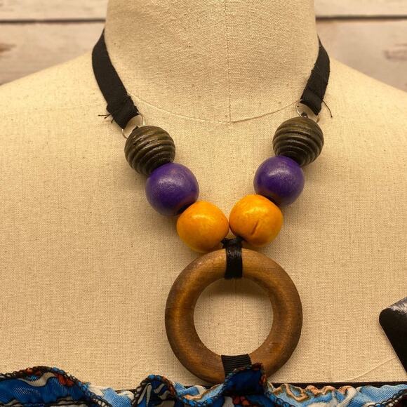 Romantic Sini Halter Beach Summer Stretch Beach Pull-Over Sun Dress Medium 088 - Picture 5 of 7